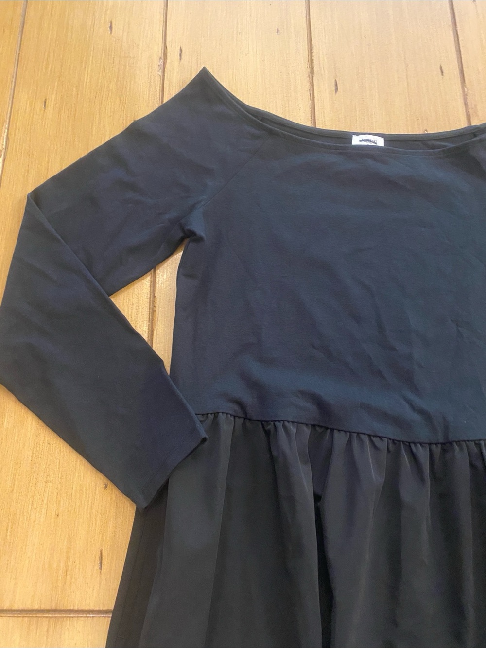 J. Crew Women’s Long Sleeve Black Maxi Dress Off Shoulder Wide Neck New size L - Picture 6 of 15